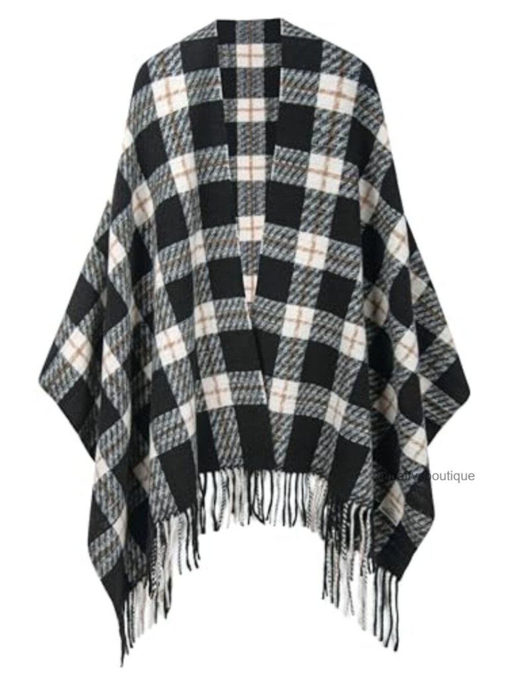 Silky Pashmina Shawl Wrap Plaid Double-Sided Scarf Evening Wedding Travel